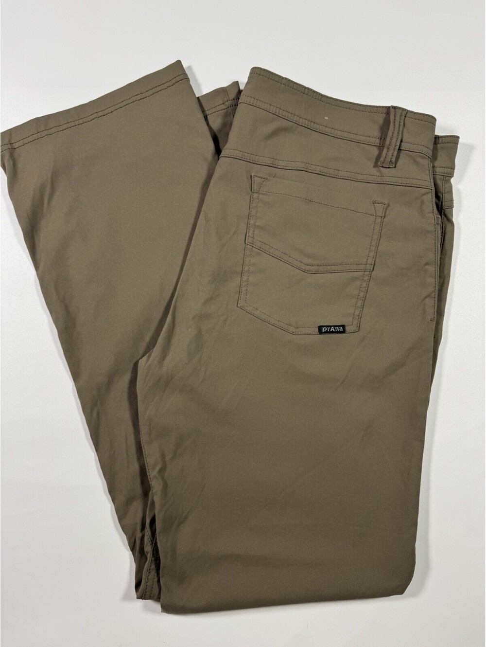 PrAna Brion Slim Fit Chino Pants Men 36x32 Brown Stretch Hiking Outdoor Gorpcore